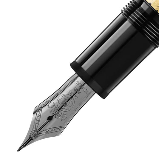 Montblanc Meisterstück Solitaire Calligraphy Fountain Pen Gold Leaf Tip M 119688