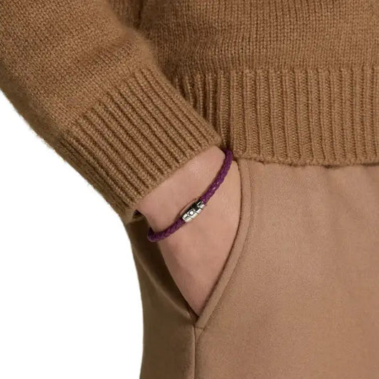 Montblanc bracelet in steel with 3 rings and Meisterstück Cassis leather size L 13431368