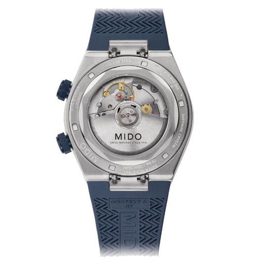 Mido Multifort 8 Two Crowns 38.4x40mm Blue Automatic Steel Watch M047.507.17.041.00