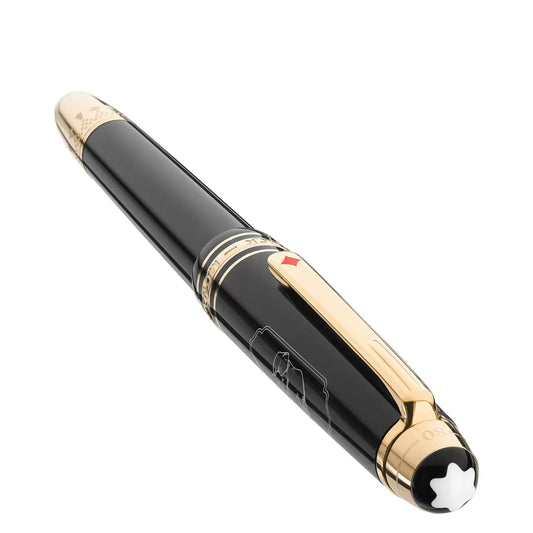 Montblanc Meisterstück Around The World in 80 Days Anthracite Medium Nib Fountain Pen 128472