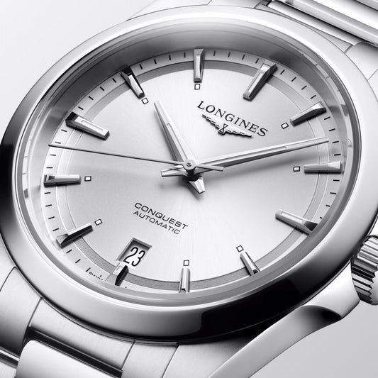 Longines Conquest Watch 38mm Silver Automatic Steel L3.720.4.72.6