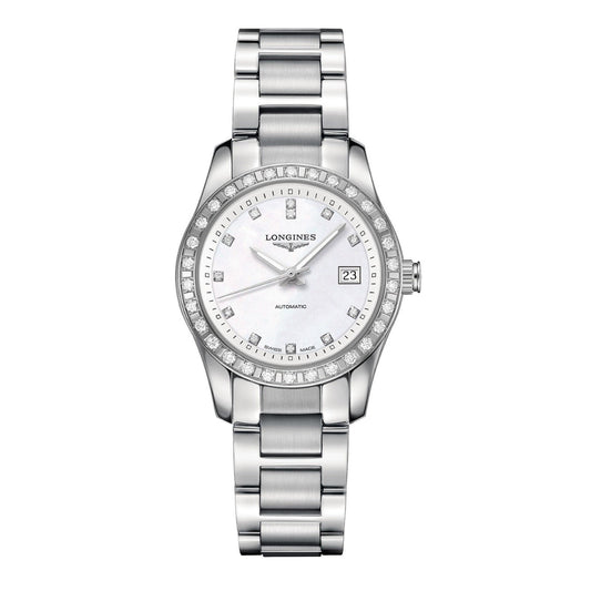 Longines Conquest Classic 29.5mm Automatic Mother-of-Pearl Stainless Steel Watch L2.285.0.87.6