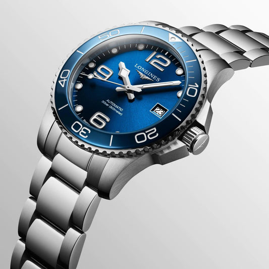 Longines HydroConquest 39mm Blue Automatic Steel Watch L3.780.4.96.6