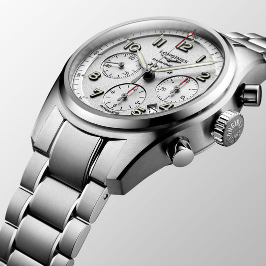 Longines watch Longines Spirit 42mm silver automatic steel L3.820.4.73.6