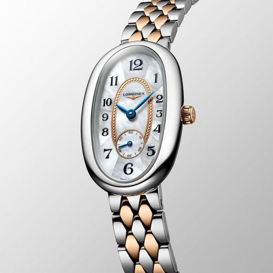 Longines watch Longines Symphonette 21.90x34.00mm mother-of-pearl quartz steel and 18kt gold L2.306.5.83.7