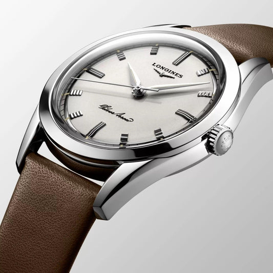 Longines Silver Arrow 38.5mm Silver Automatic Steel Watch L2.834.4.72.2