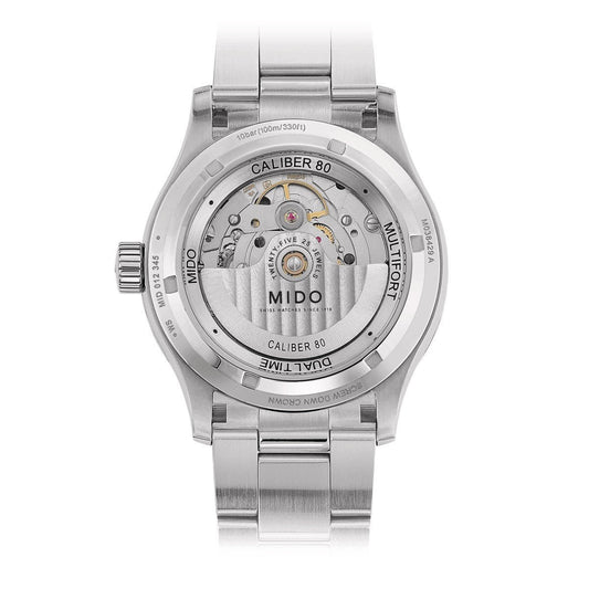 Mido Men's Watch Multifort Dual Time GMT 42mm Calibre 80 Automatic Steel M038.429.11.041.00