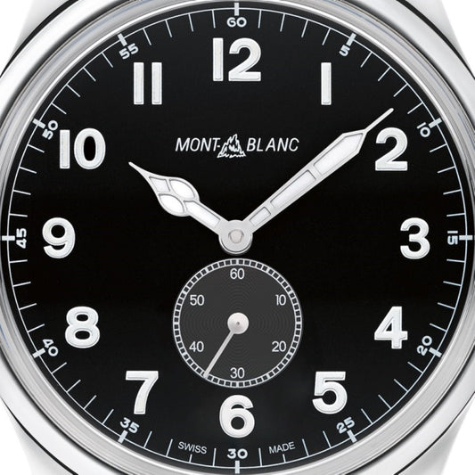 Montblanc 1858 Automatic Small Second 44mm black automatic steel watch 115074