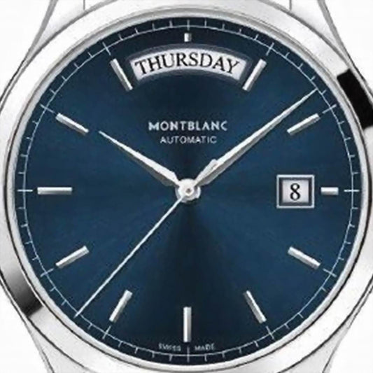 Montblanc Heritage Chronometrie 38mm Blue Automatic Steel Watch 118225