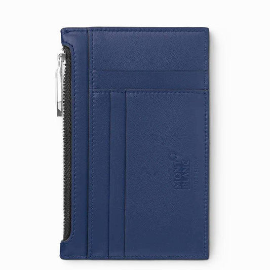 Montblanc card holder with 8 compartments with zipper Meisterstück blue 131698