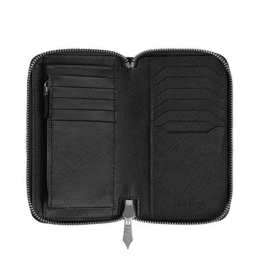 Montblanc Wallet 12 Compartments with Medium Zipper Sartorial Black 220361