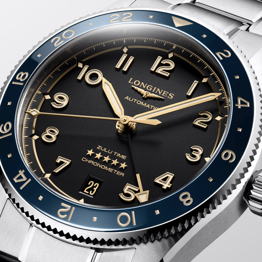 Longines Spirit Zulu Time 39mm Anthracite Automatic Steel L3.802.4.60.6 Watch