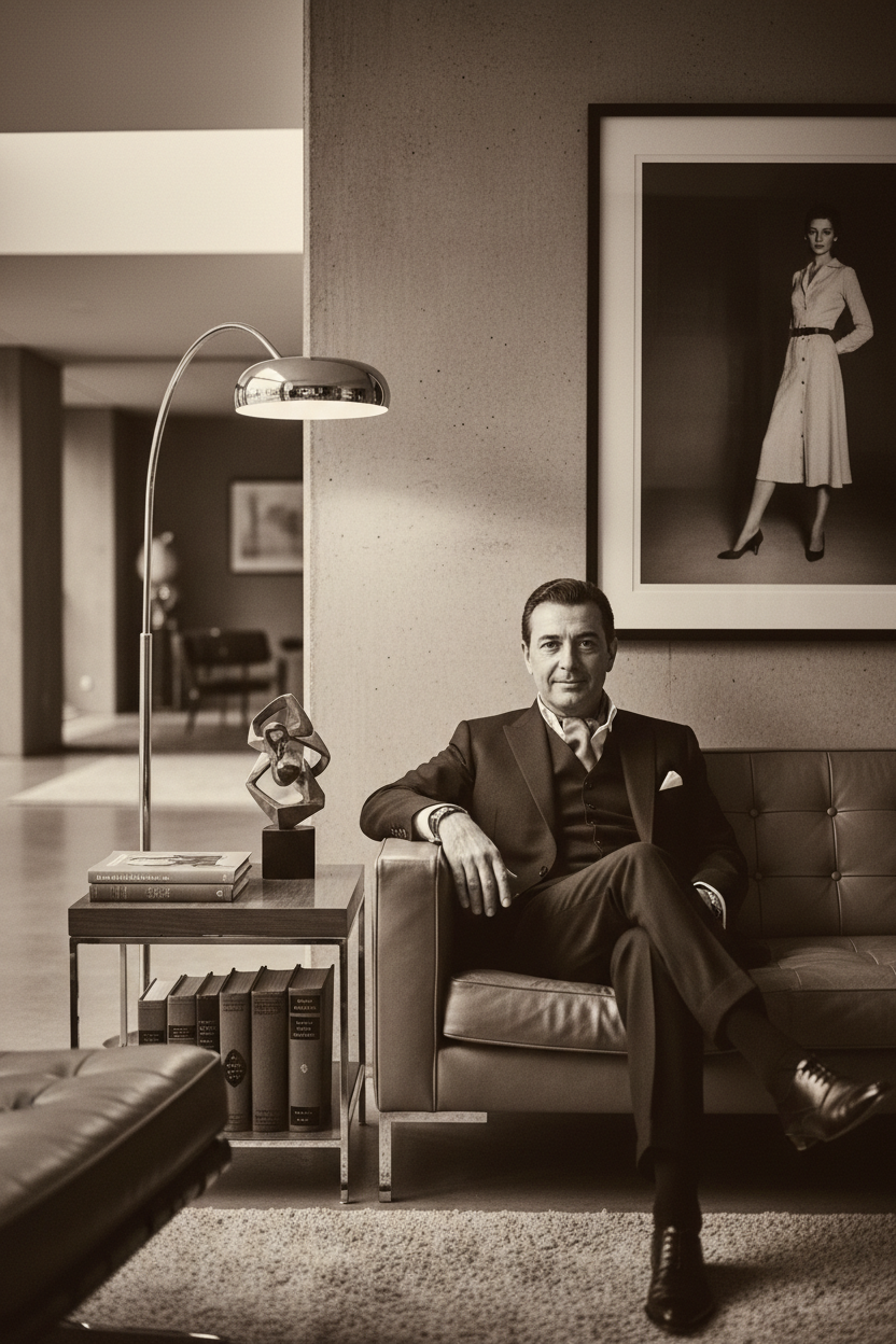 Portrait of Willy Rizzo — Italian photographer and designer, 1970s