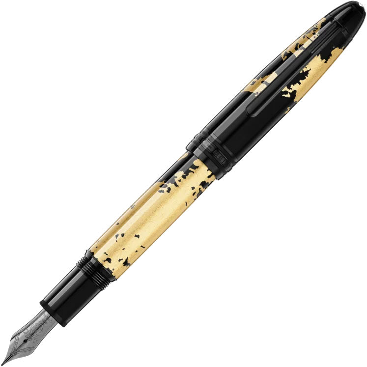 Montblanc Meisterstück Solitaire Calligraphy fountain pen gold leaf M nib 119688