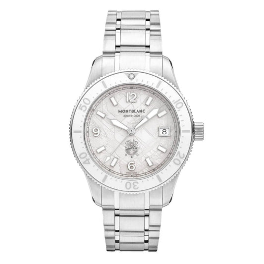 Montblanc Watch Iced Sea Automatic Date 0 Oxygen 38mm White Automatic Steel 134024