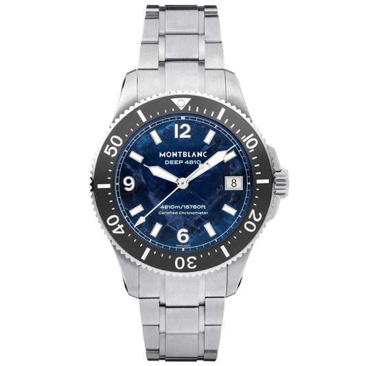 Montblanc Iced Sea 0 Oxygen Deep 4810 43mm Blue Automatic Titanium Watch 135634