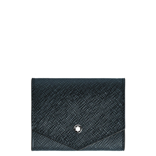Montblanc Sartorial tweed coin purse blue 220348