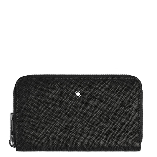 Montblanc Wallet 12 Compartments with Medium Zipper Sartorial Black 220361