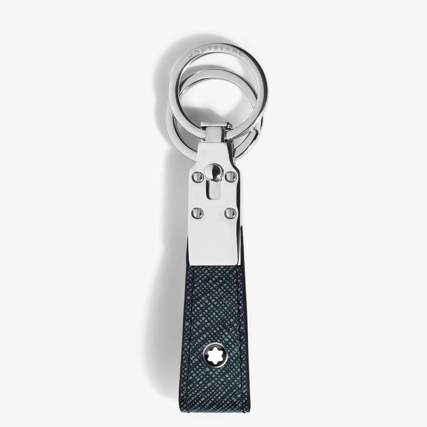 Montblanc Satorial Tweed Blue Loop Key Fob 220397