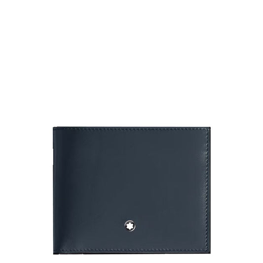 Montblanc 6cc Wallet Leather Meisterstück Blue Velvet 220446