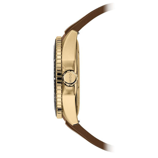 Mido Ocean Star GMT 44mm Black Automatic Yellow Gold PVD Stainless Steel Watch M026.629.37.291.00
