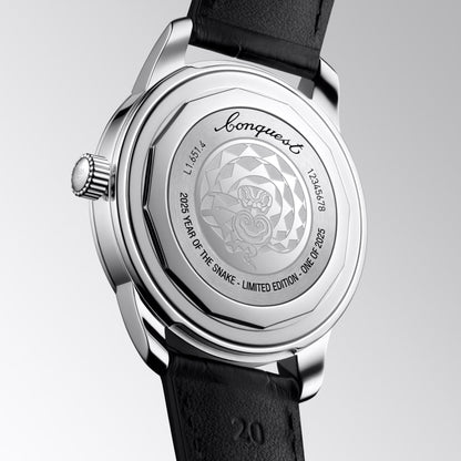 Longines Conquest Heritage Year of the Snake Edition 40mm red automatic steel watch L1.651.4.09.2