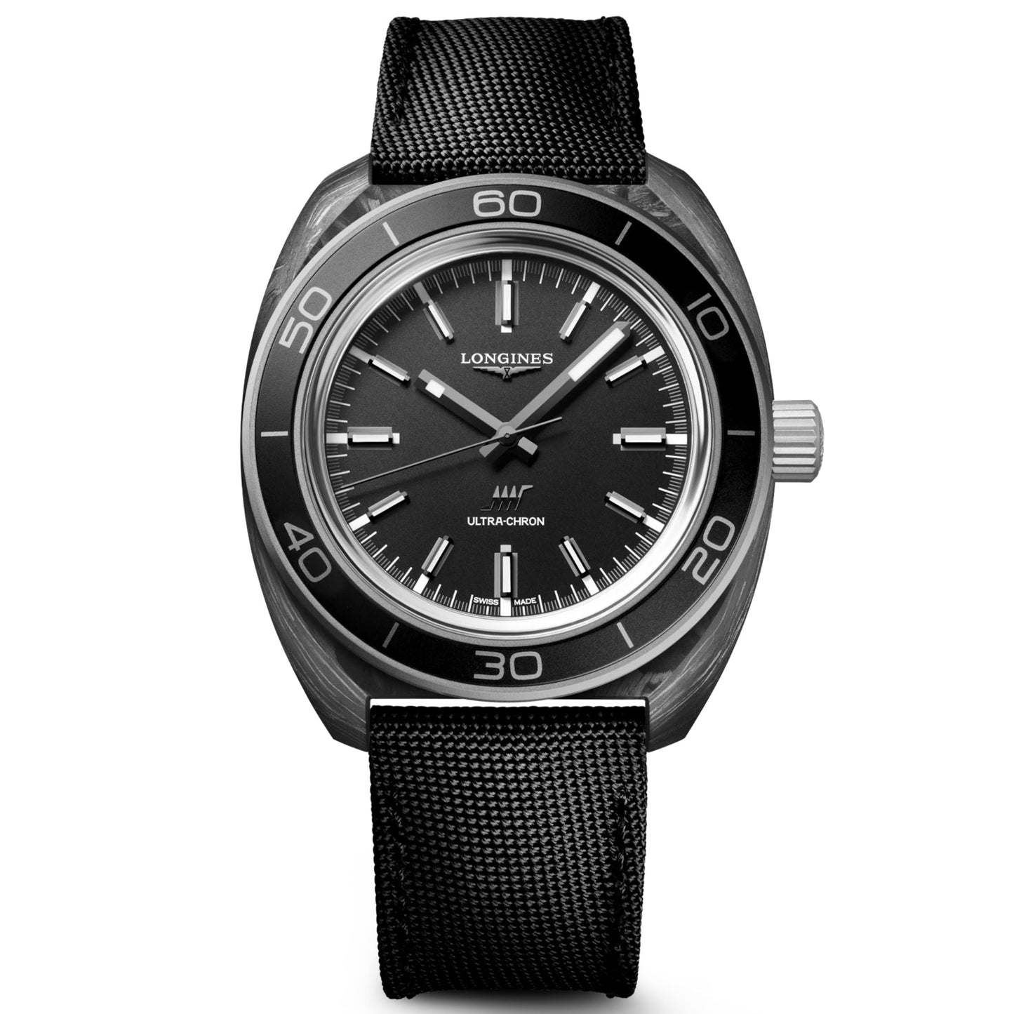 Longines Ultra-Chron Carbon 43mm Anthracite Automatic Titanium and Carbon L2.839.4.52.2