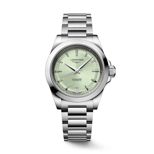 Longines watch Conquest 34mm green automatic steel L3.430.4.02.6