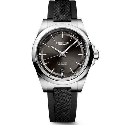 Longines Conquest 38mm Black Automatic Steel Watch L3.720.4.52.9