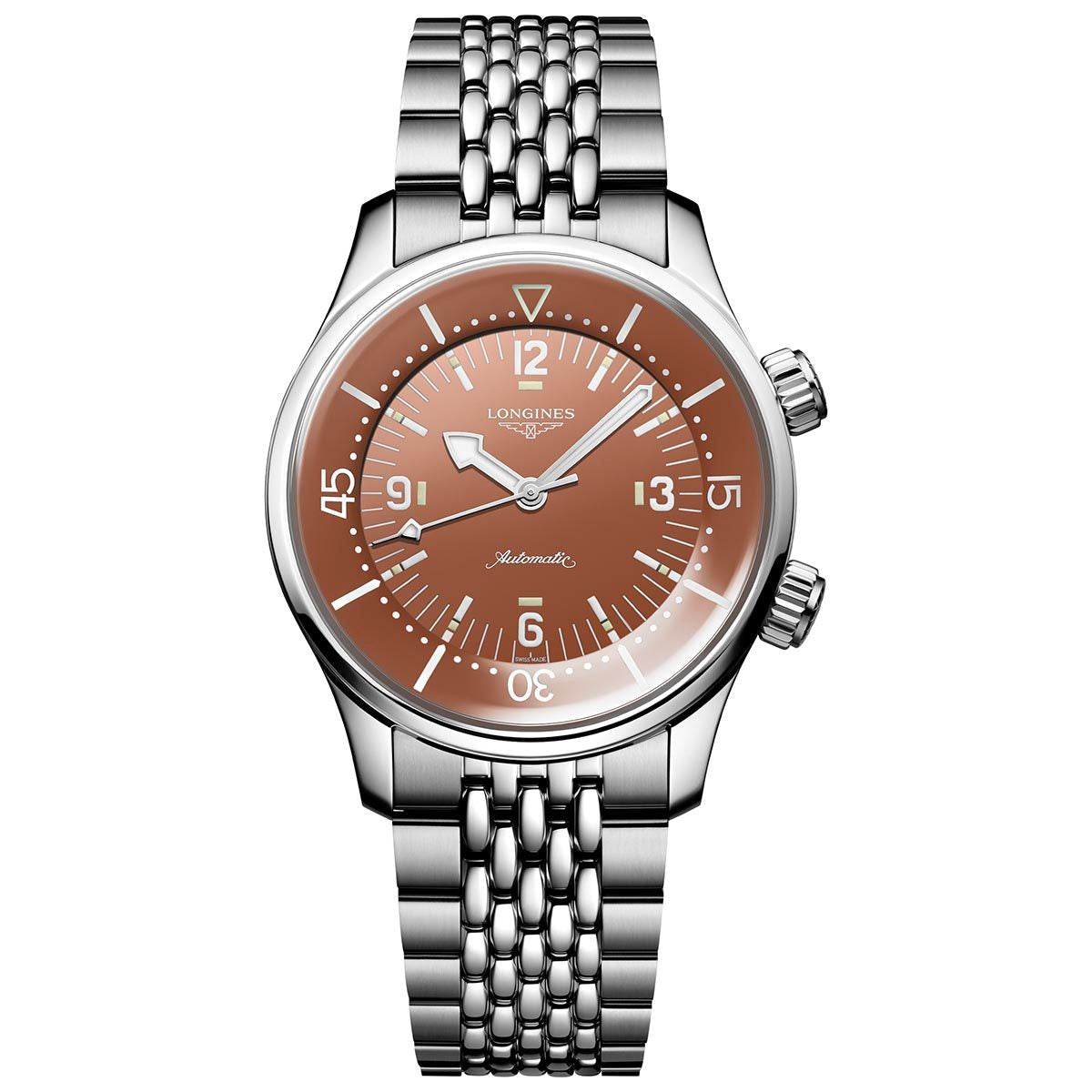 Longines Legend Diver 39mm Terracotta Automatic Steel Watch L3.764.4.96.6