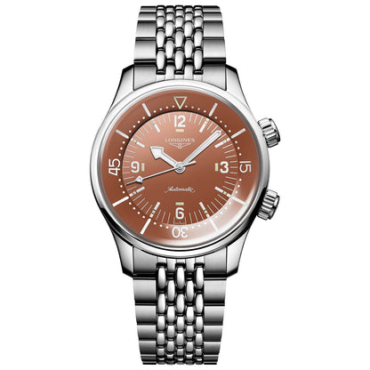 Longines Legend Diver 39mm Terracotta Automatic Steel Watch L3.764.4.96.6