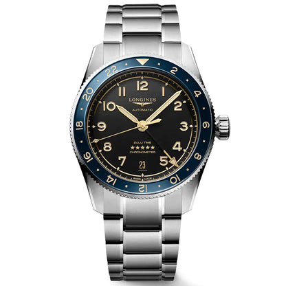 Longines Spirit Zulu Time 39mm anthracite automatic steel watch L3.802.4.60.6