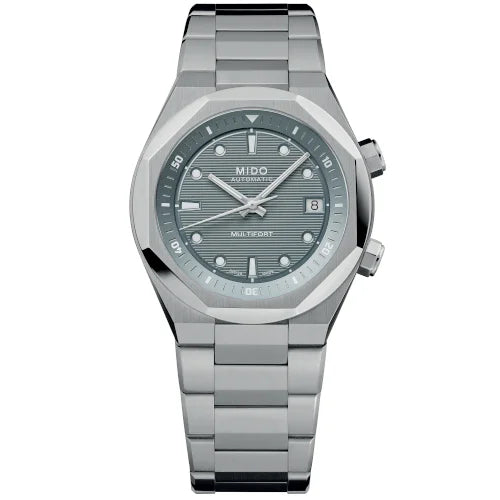 Mido Multifort 8 Two Crowns Watch 38.4 x 40mm Grey Automatic Steel M047.507.11.081.00