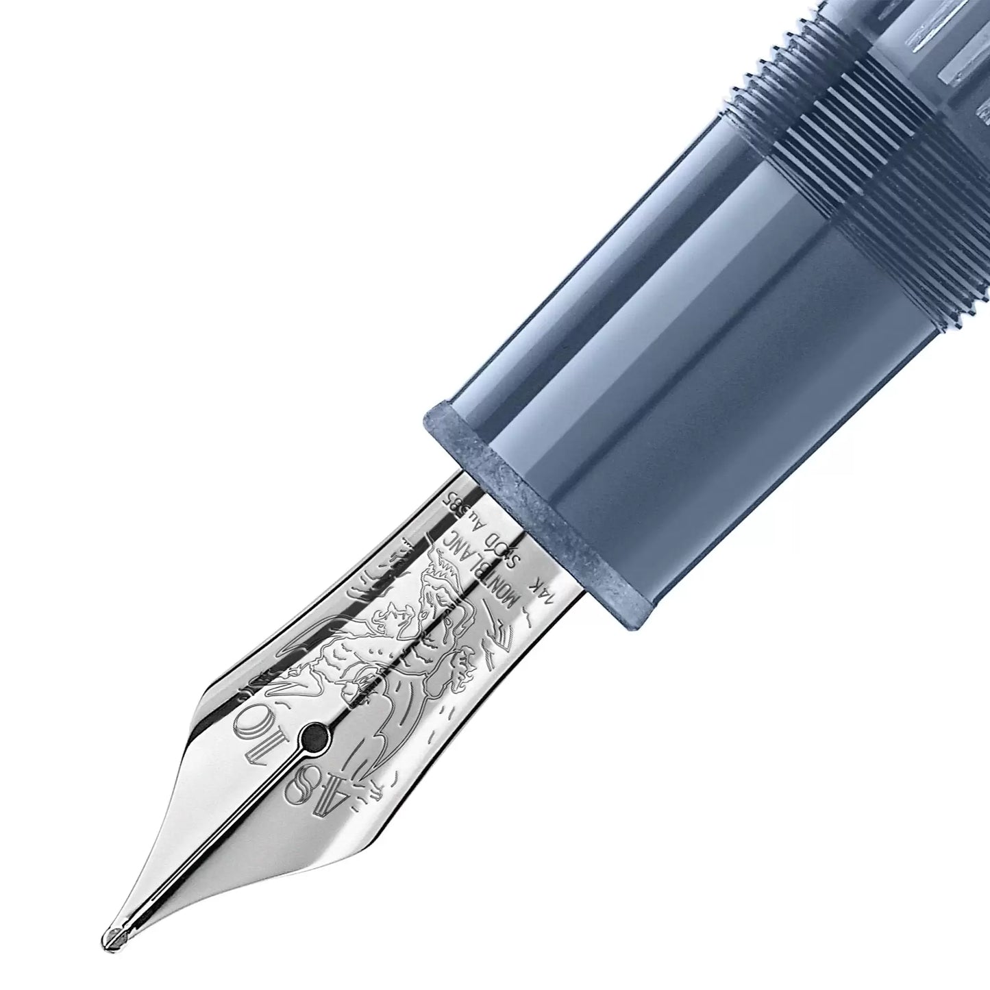 Montblanc Meisterstück Glacier LeGrand Fountain Pen Blue M Nib 129393