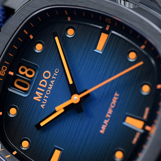 Mido Multifort TV Big Date 39x40mm Blue Automatic Stainless Steel Black PVD M049.526.37.041.00 Watch