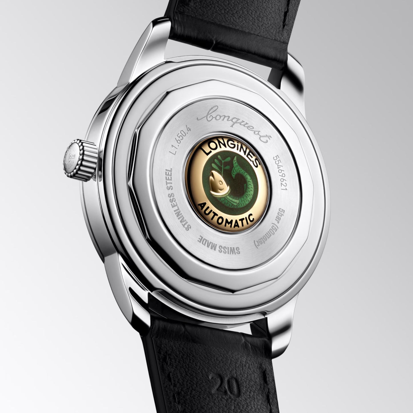 Longines Conquest Heritage 40mm Green Automatic Steel Watch L1.650.4.02.2