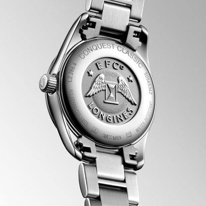 Longines Conquest Classic 29mm Mother-of-Pearl Diamond Quartz Steel L2.286.4.87.6
