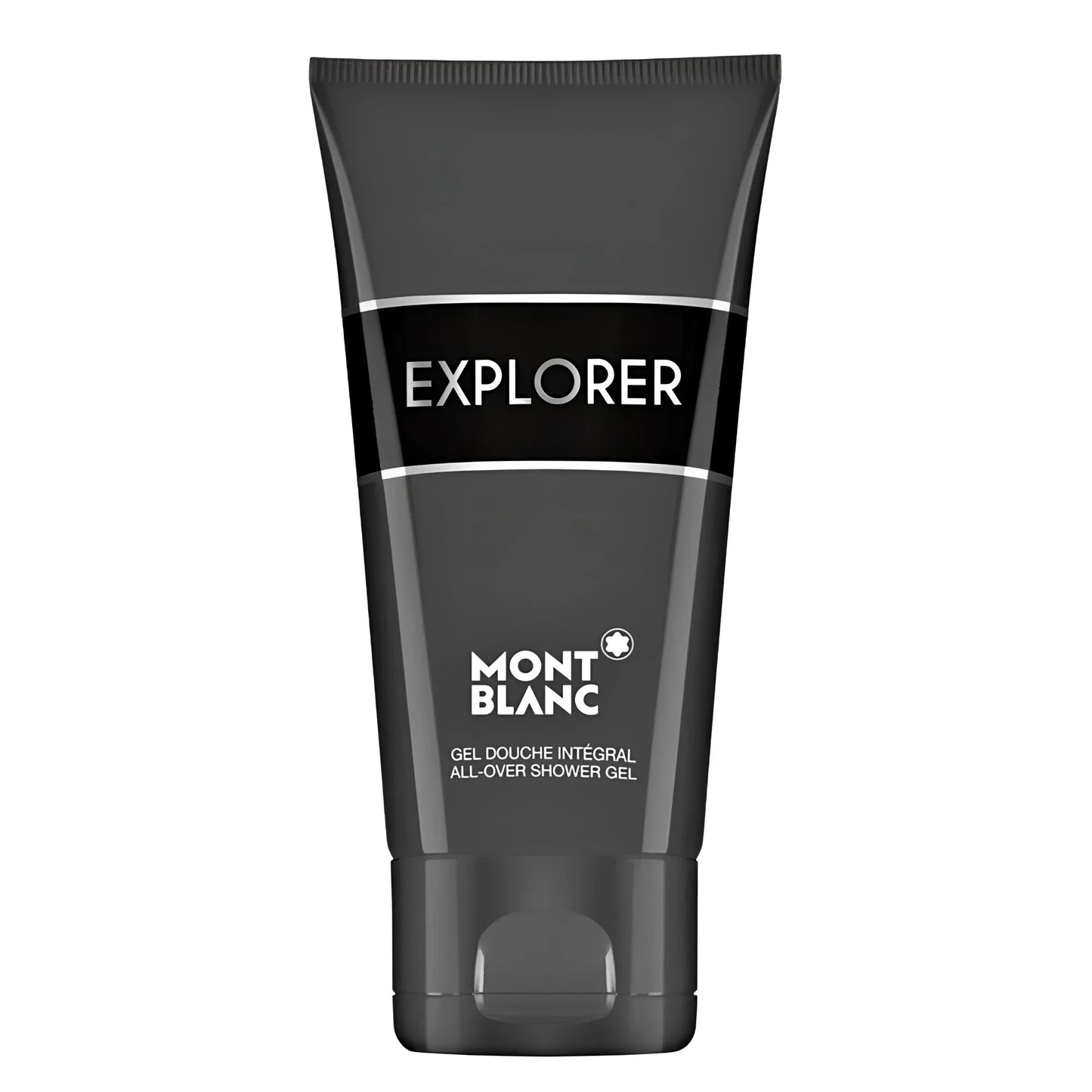 Montblanc Explorer Gel Shower Integral 150ml in elegant black packaging with silver details, an irresistible call to adventure.