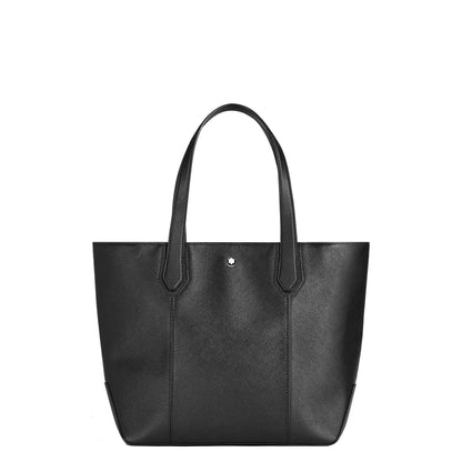 Montblanc Sartorial Tote Bag in Black Leather with a Textured Finish and Elegant Structured Design