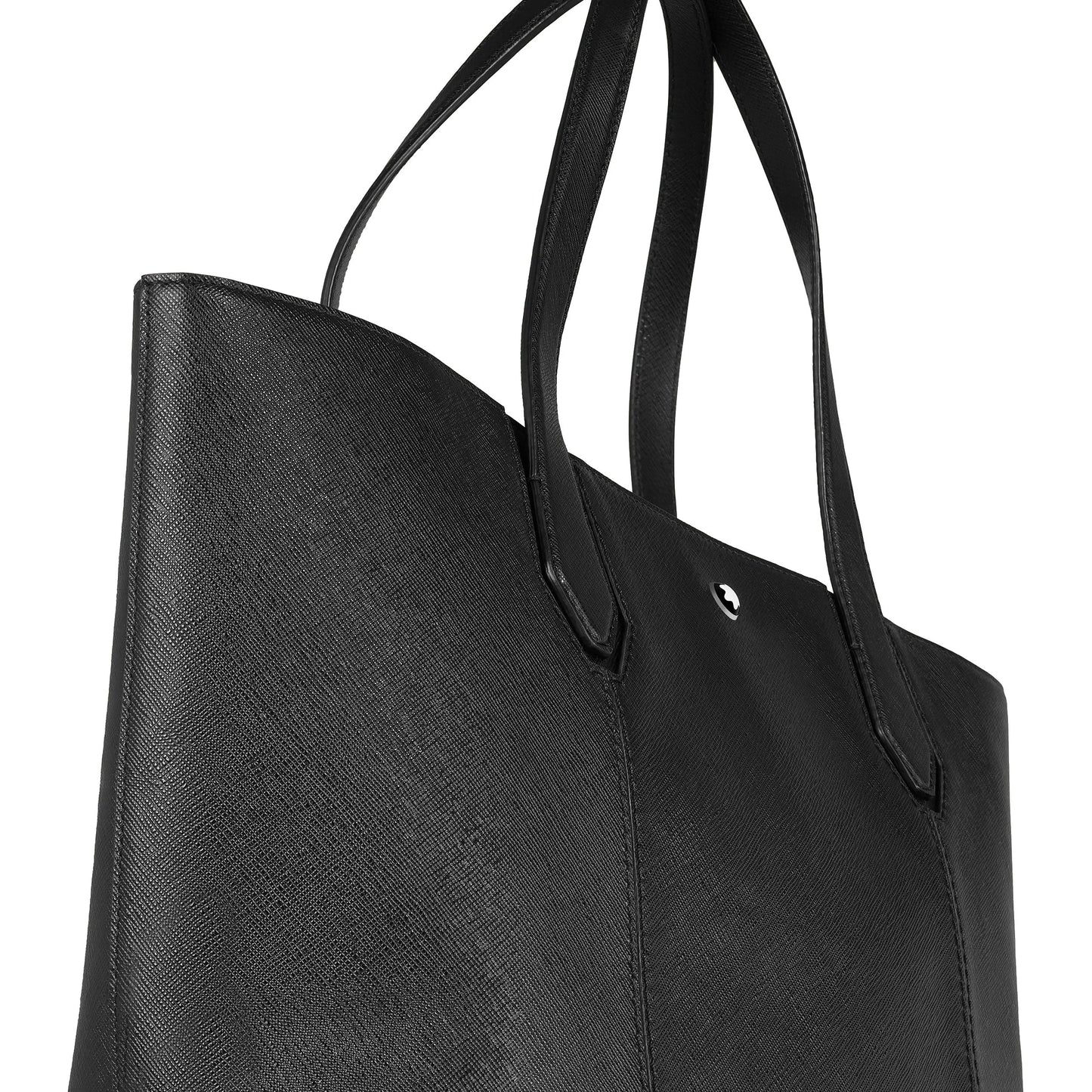 Montblanc Sartorial Tote Bag in Black Leather with a Lightly Textured Surface, Elegant Minimalist Design