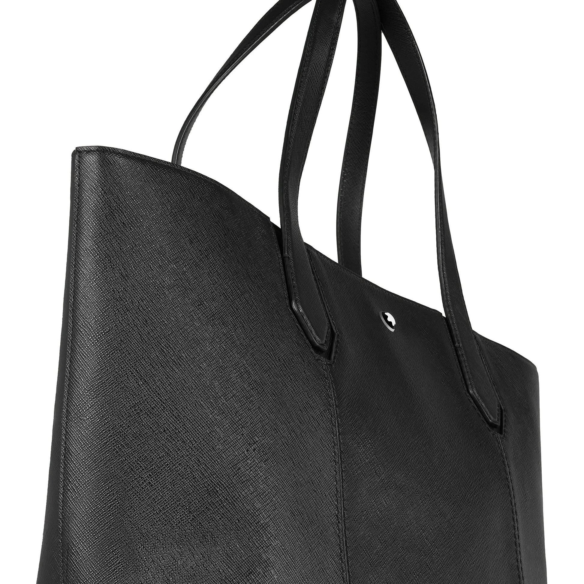 Montblanc Sartorial Tote Bag in Black Leather with a Lightly Textured Surface, Elegant Minimalist Design