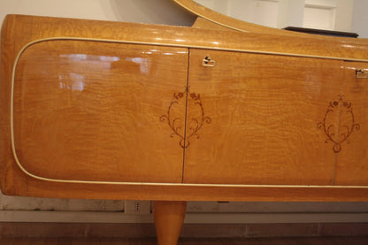 Credenza mid-century moderna in legno intagliato di vittorio dassi anni 50 proposta da dario raia antiquariato
