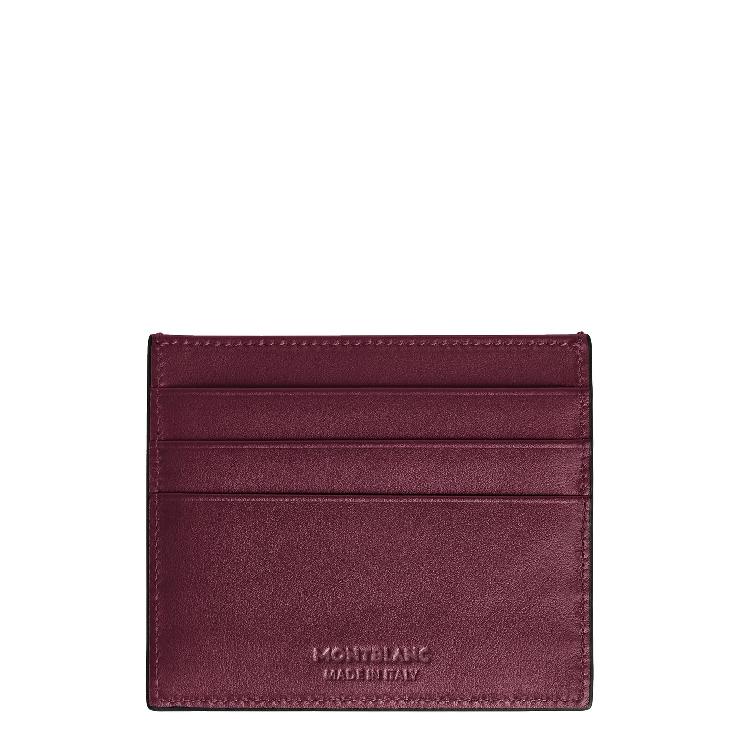 Montblanc Extreme 3.0 Multi Lime Cassis Card Holder in Burgundy Leather with a minimalist design and precise stitching
