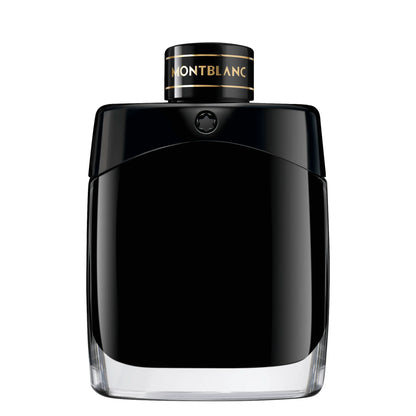 Montblanc Legend Eau de Parfum 100ml glossy black bottle with gold branding on cap for refinement for the active man