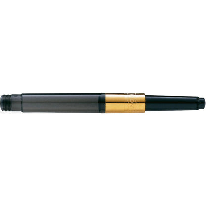 Black and gold barrel in metallic finish for montblanc meisterst�ck classique 105181 piston converter