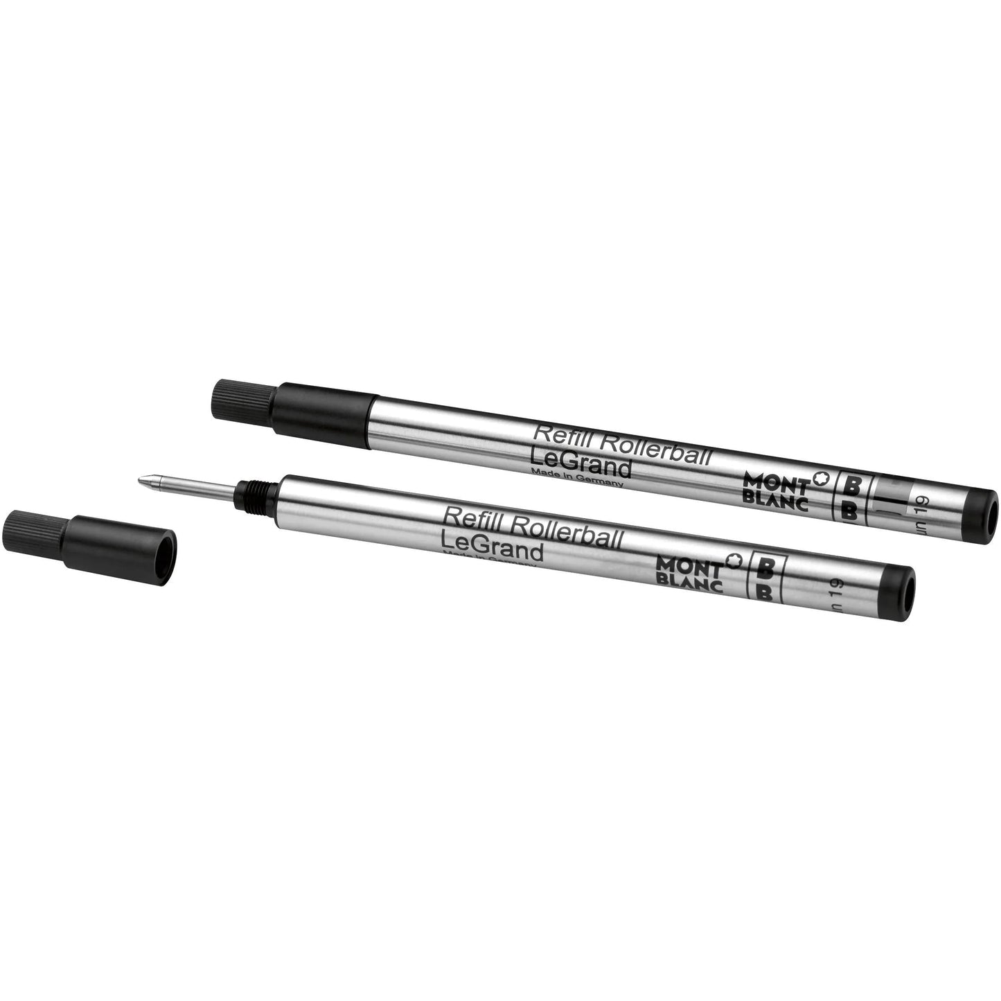 Montblanc Legrand Silver Metallic Rollerball Pens with Black Caps and Precise Engravings Mystery Black Black 128226