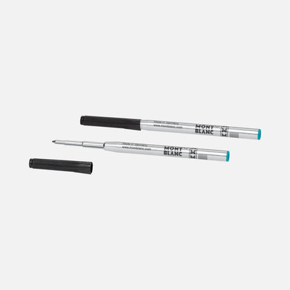 Montblanc refill per penna a sfera con inchiostro barbados blue blu caraibi e cappucci turchesi in casa