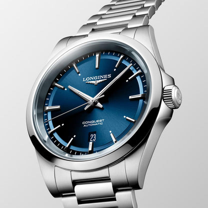 Longines Conquest 2023 41mm blue automatic steel watch L3.830.4.92.6