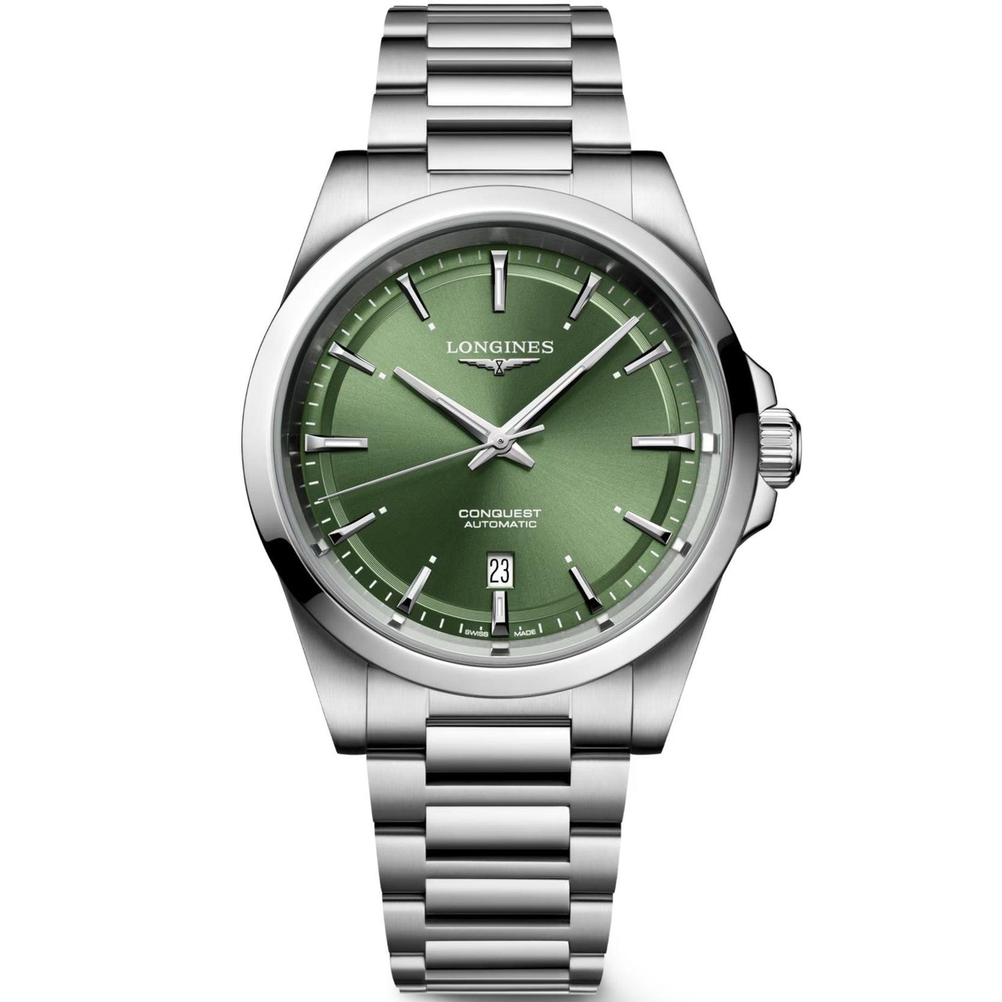 Longines Conquest watch 2023 41mm green steel automatic L3.830.4.02.6