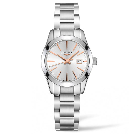 Longines Conquest Classic 29.5mm Silver Steel Quartz Watch L2.286.4.72.6